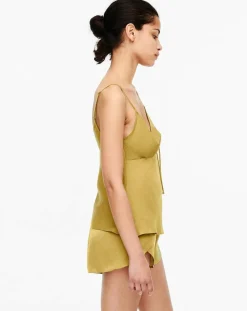 Femme Passionata Lingerie, Nuit^Short de pyjama Mai moutarde