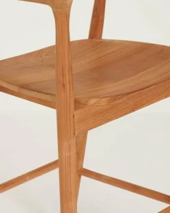 Uniqka Chaises^Singo - Chaise de bar en teck massif