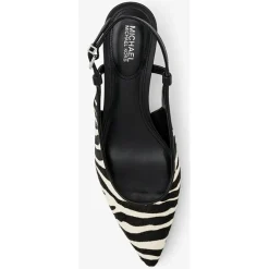 Slingbacks en Cuir Doreen noir/blanc - Talon 5.1 cm-Michael Kors Chaussures