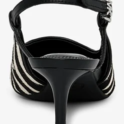 Slingbacks en Cuir Doreen noir/blanc - Talon 5.1 cm-Michael Kors Chaussures
