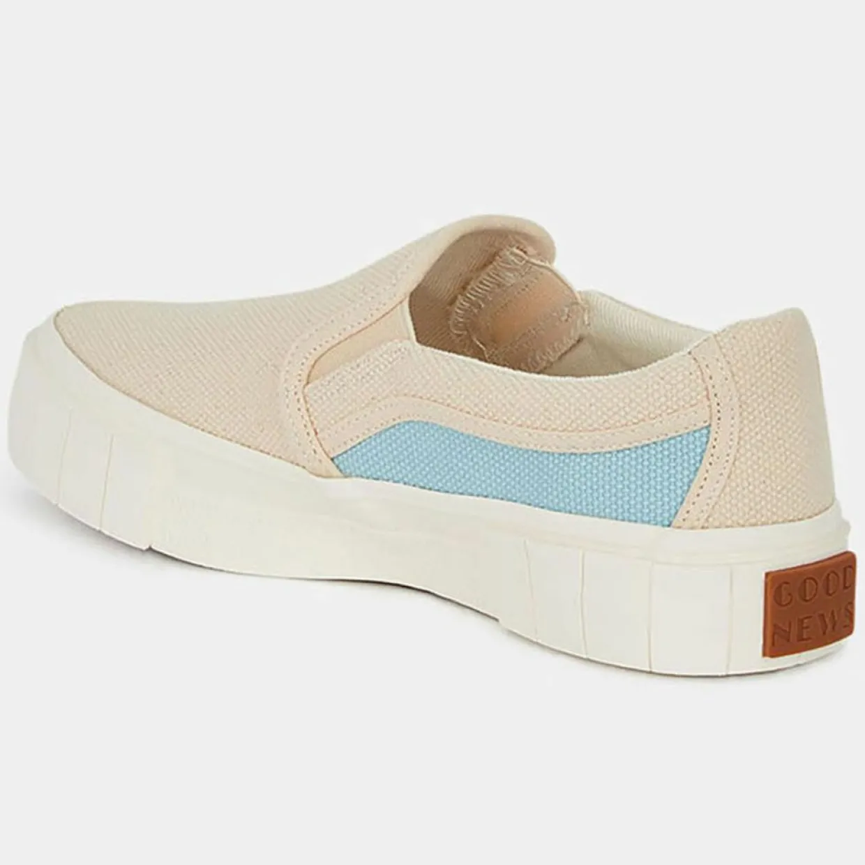 Slip On en Coton Bio Courtney beige/bleu-Good News Sale