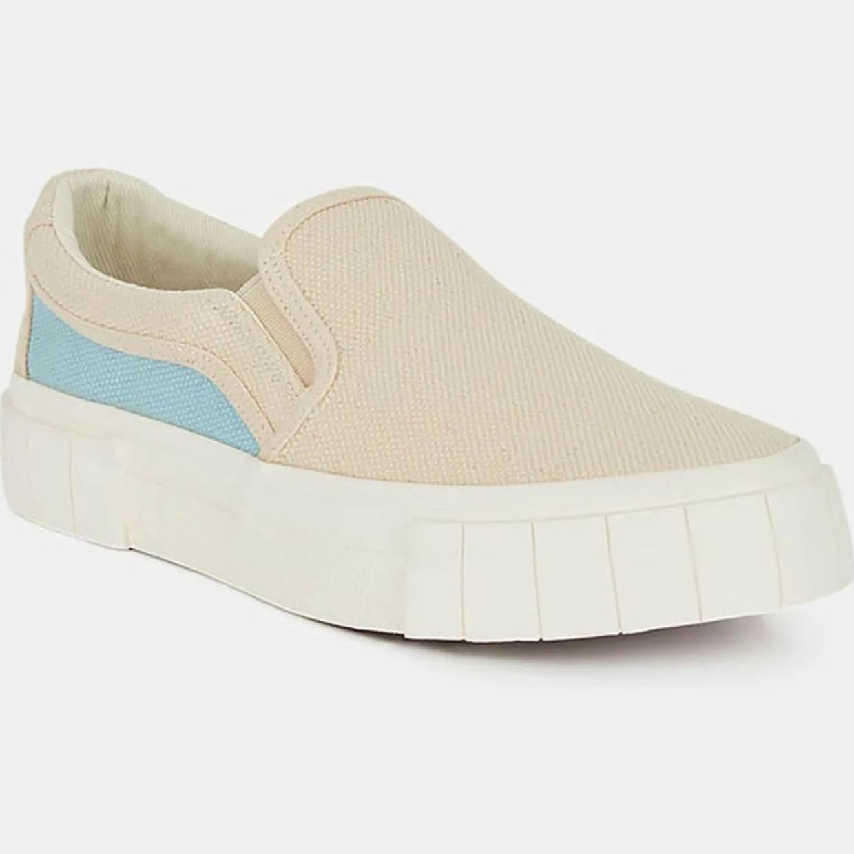 Slip On en Coton Bio Courtney beige/bleu-Good News Sale
