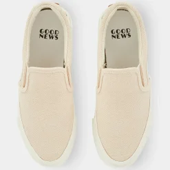 Slip On en Coton Bio Courtney beige/bleu-Good News Sale
