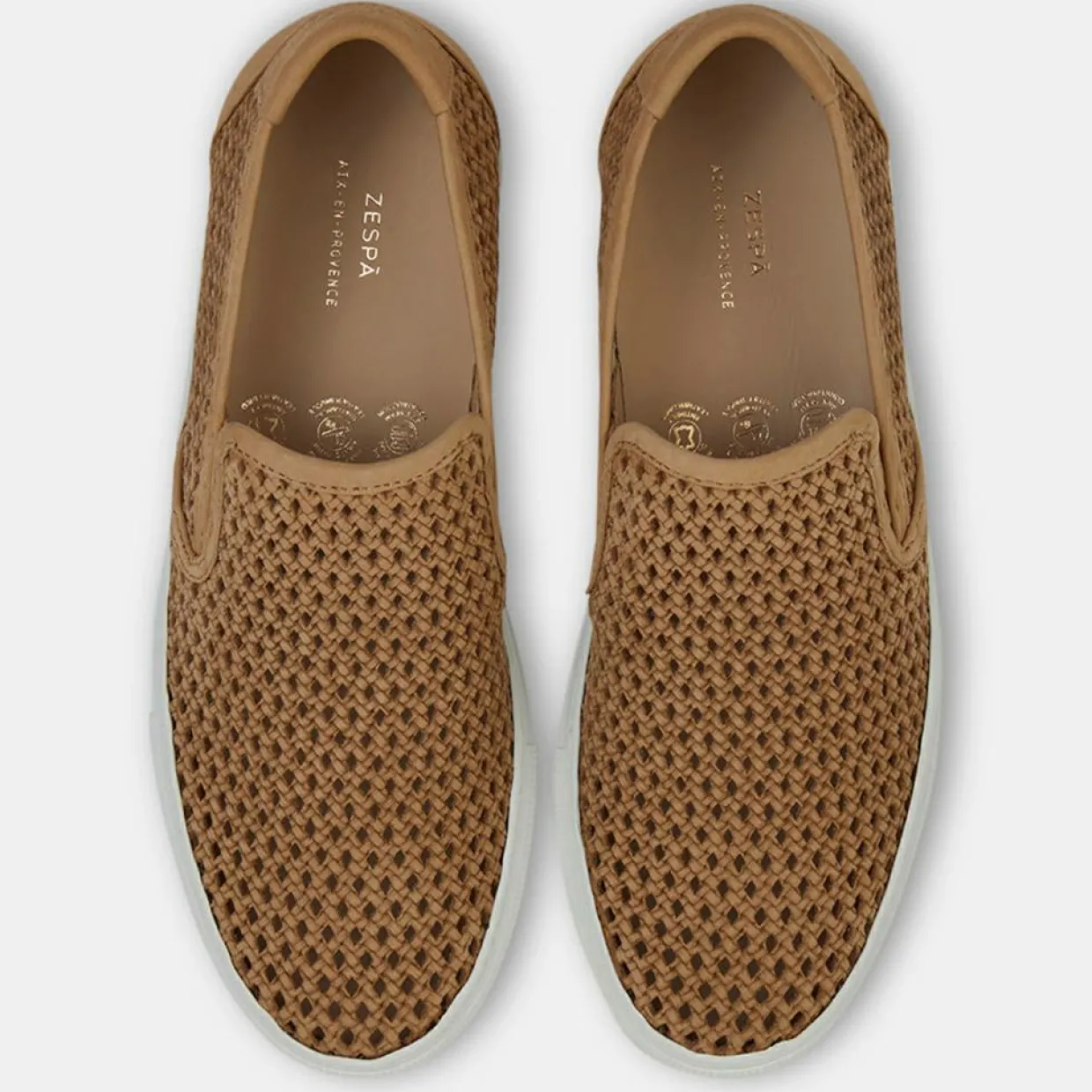 Slip-On en Velours de Cuir Laura beige foncé-Zespa Best