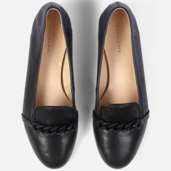 Slippers en Cuir Rouma à chaine noires-Cosmoparis New