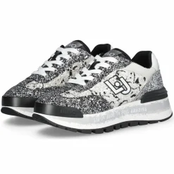 Femme Liu-Jo Baskets^Sneakers Amazing Noir/Argenté/Blanc