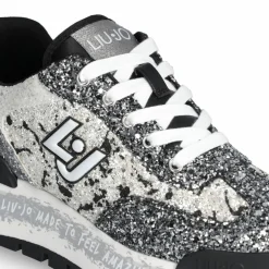 Femme Liu-Jo Baskets^Sneakers Amazing Noir/Argenté/Blanc