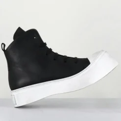 Femme Lofina Baskets^Sneakers en Cuir 3543 noires - Talon : 5cm