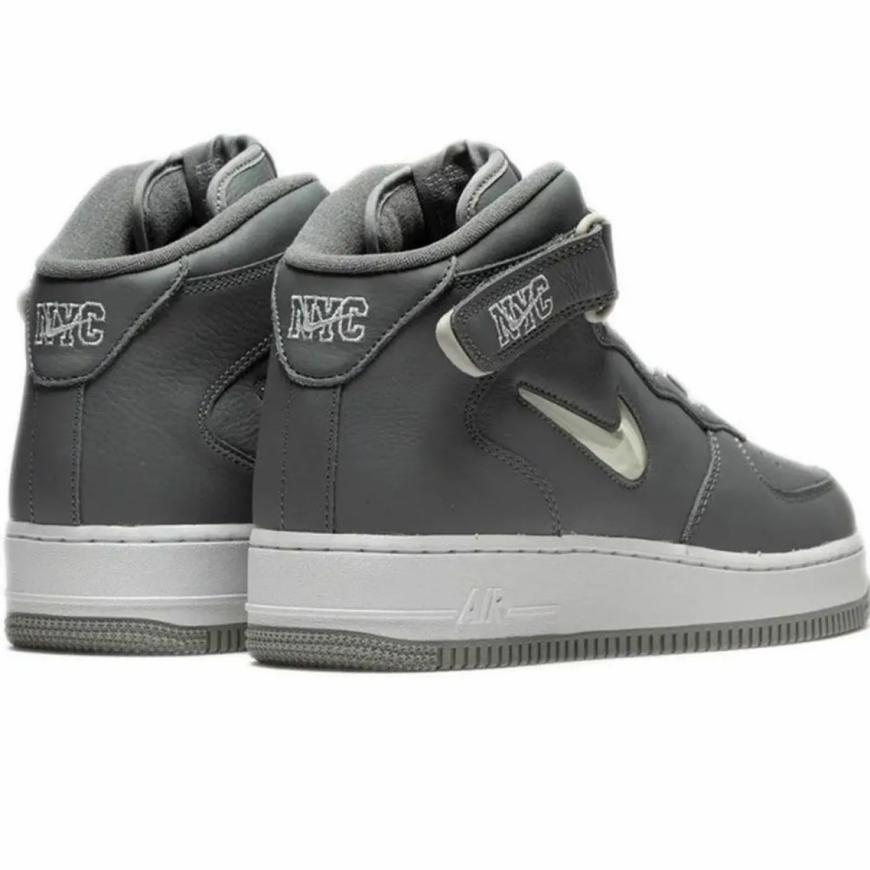 Sneakers en Cuir Air Force Mid Jewel Nyc grises-Nike Best