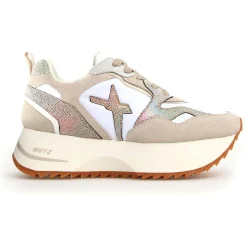 Femme W6YZ Baskets^Sneakers en Cuir Anny beiges