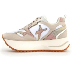 Femme W6YZ Baskets^Sneakers en Cuir Anny beiges