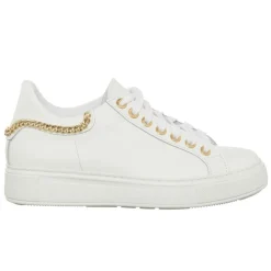 Femme Loretta Pettinari Baskets^Sneakers en Cuir Bia blanc/doré