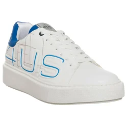 Homme Cesare Paciotti 4Us Baskets^Sneakers en Cuir Cesar blanc/bleu