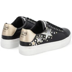 Femme Liu-Jo Baskets^Sneakers en Cuir Chila noir/argenté