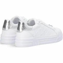 Femme Liu-Jo Baskets^Sneakers en Cuir Cleo blanc/argenté