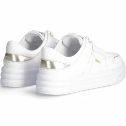 Sneakers en Cuir Cleo blanc/doré/noir-Liu-Jo Outlet