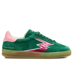 Sneakers en cuir Club vert rose-Moa Concept Hot