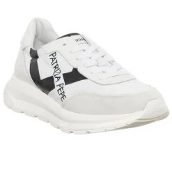 Femme Patrizia Pepe Baskets^Sneakers en Cuir Costa blanc/noir
