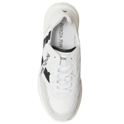 Femme Patrizia Pepe Baskets^Sneakers en Cuir Costa blanc/noir