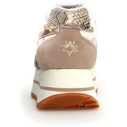 Femme W6YZ Baskets^Sneakers en Cuir Deva beiges