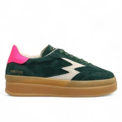 Sneakers en Cuir Double Club vert-Moa Concept Best