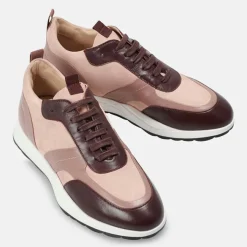 Sneakers en Cuir et Velours de Cuir Lola blush-Minelli Hot