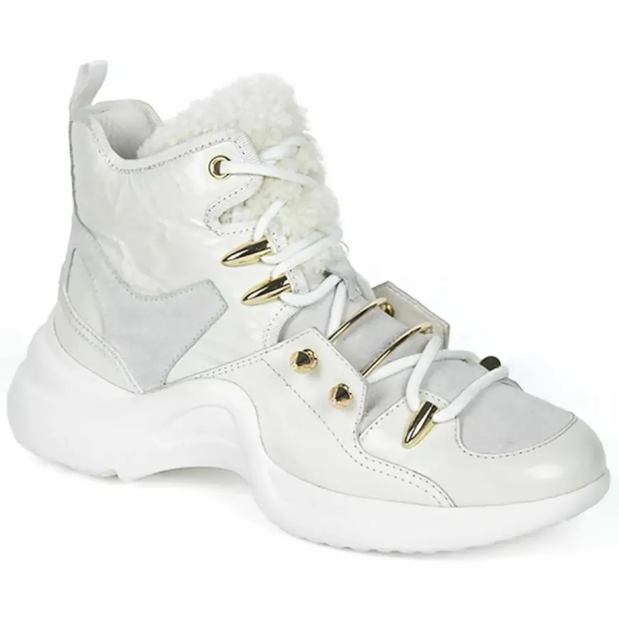 Sneakers en Cuir Getty blanches-Mi/Mai Best