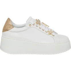 Sneakers en Cuir Ilona blanc/doré-Loretta Pettinari Online