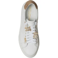Sneakers en Cuir Ilona blanc/doré-Loretta Pettinari Online