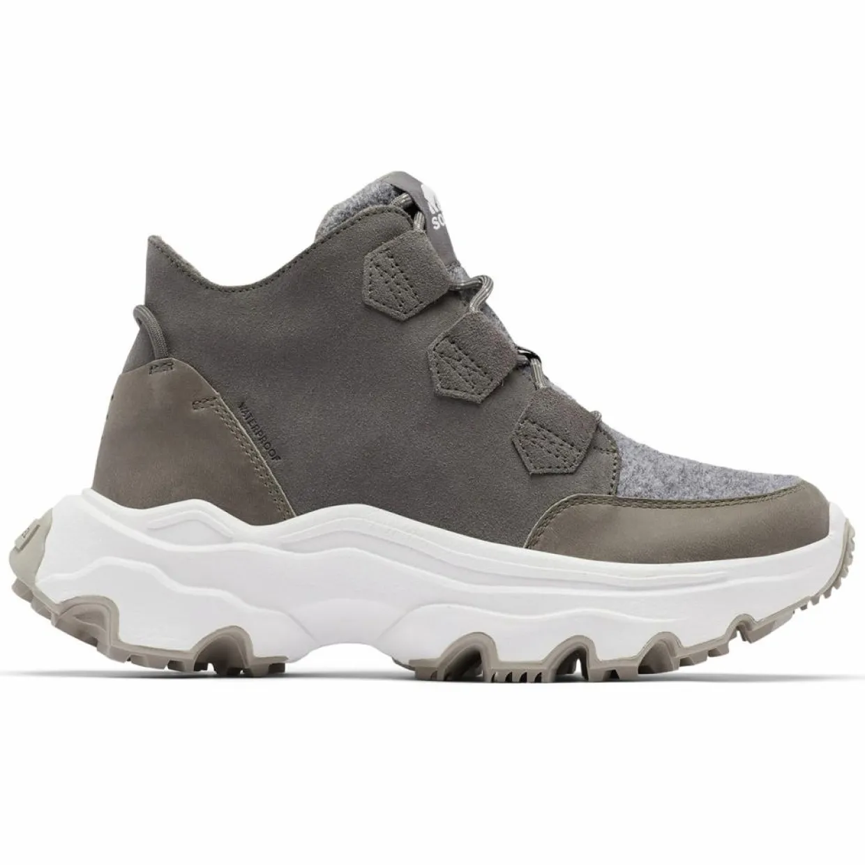 Sneakers en Cuir imperméables Kinetic™ Breakthru Caribou grises-Sorel Outlet