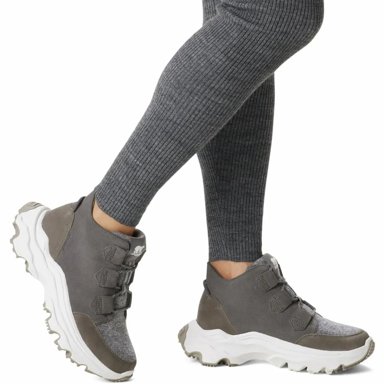 Sneakers en Cuir imperméables Kinetic™ Breakthru Caribou grises-Sorel Outlet