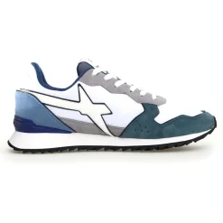 Sneakers en Cuir Jet bleues-W6YZ Outlet