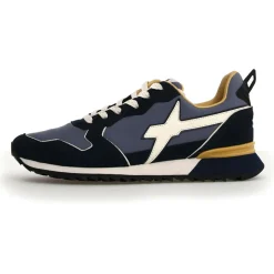 Homme W6YZ Baskets^Sneakers en Cuir Jet bleu marine