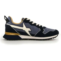 Homme W6YZ Baskets^Sneakers en Cuir Jet bleu marine