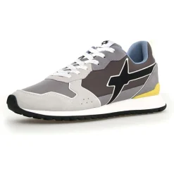 Sneakers en Cuir Jet grises-W6YZ Outlet