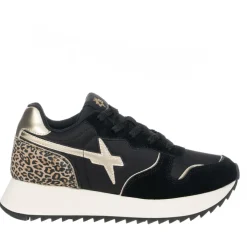 Femme W6YZ Baskets^Sneakers en Cuir Jet noires
