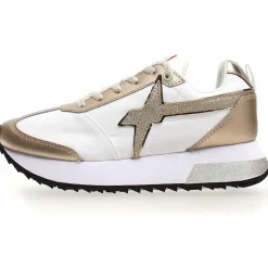 Sneakers en Cuir Kis blanc/doré-W6YZ Discount