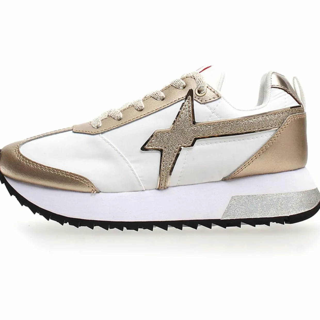 Sneakers en Cuir Kis blanc/doré-W6YZ Discount