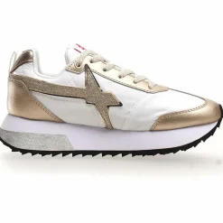 Sneakers en Cuir Kis blanc/doré-W6YZ Discount