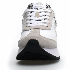 Femme W6YZ Baskets^Sneakers en Cuir Kis blanc/beige/léopard