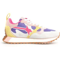 Femme W6YZ Baskets^Sneakers en Cuir Loop argentées