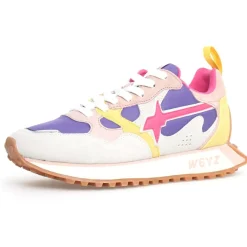 Femme W6YZ Baskets^Sneakers en Cuir Loop argentées