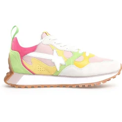 Femme W6YZ Baskets^Sneakers en Cuir Loop argentées