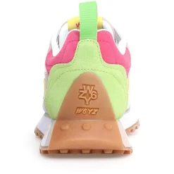 Femme W6YZ Baskets^Sneakers en Cuir Loop argentées