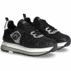 Sneakers en Cuir Louise noires/gris-Liu-Jo Sale