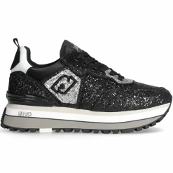 Sneakers en Cuir Louise noires/gris-Liu-Jo Sale