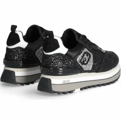 Sneakers en Cuir Louise noires/gris-Liu-Jo Sale