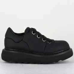 Femme Premiata Baskets^Sneakers en Cuir M6610 noires - Talon : 10.5cm