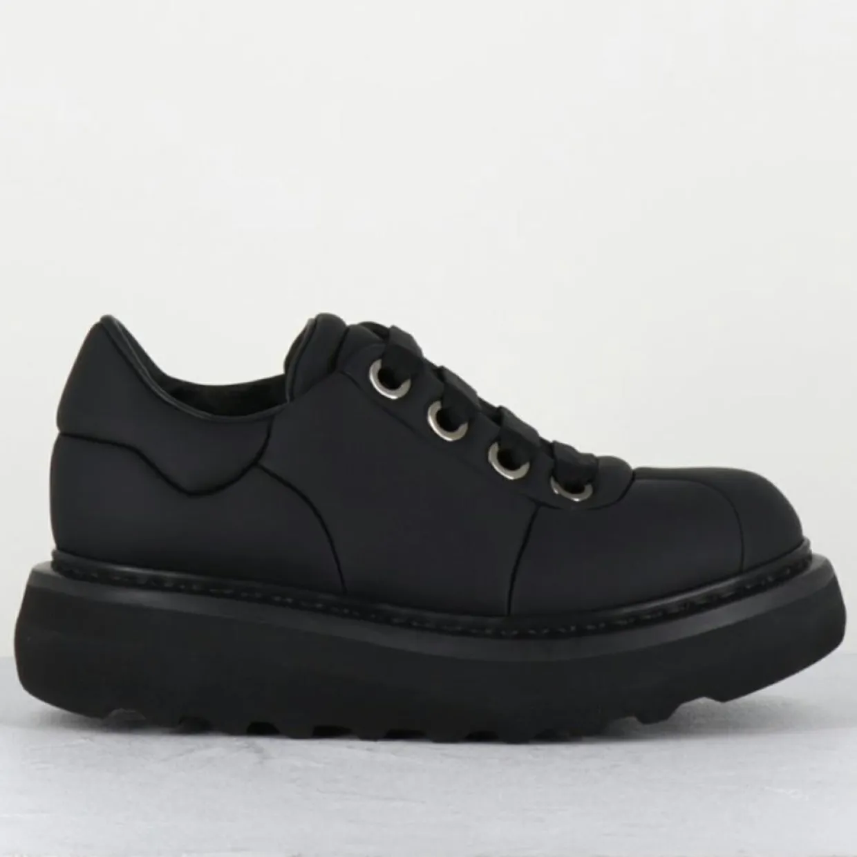 Femme Premiata Baskets^Sneakers en Cuir M6610 noires - Talon : 10.5cm