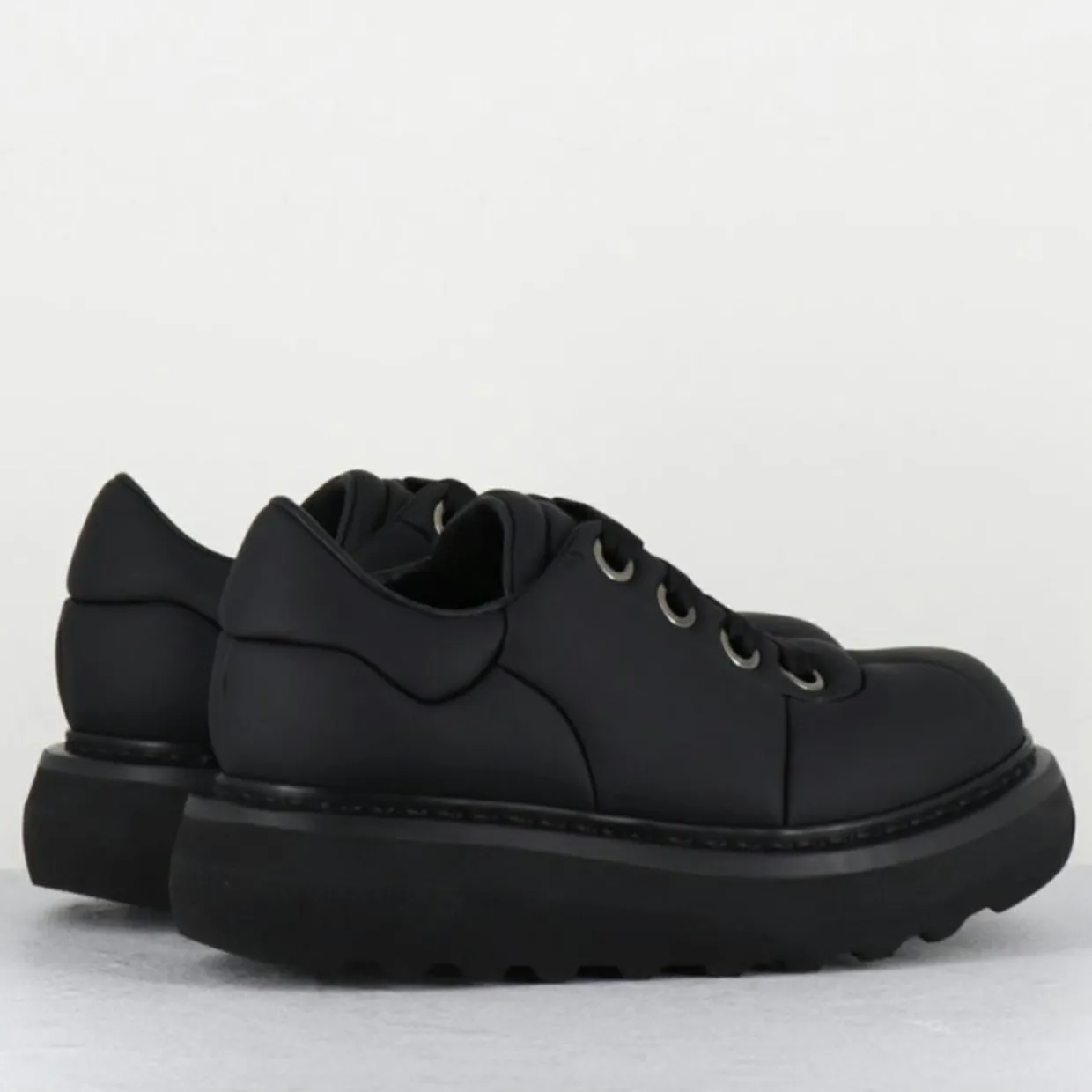 Femme Premiata Baskets^Sneakers en Cuir M6610 noires - Talon : 10.5cm